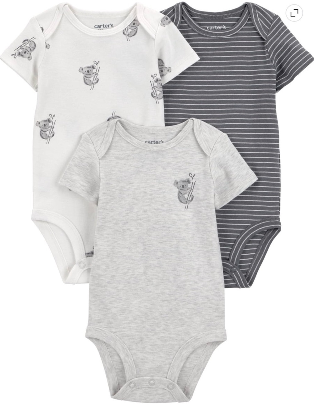 NWT- Carter's - Bodysuits - 3-Pack - 0-3M